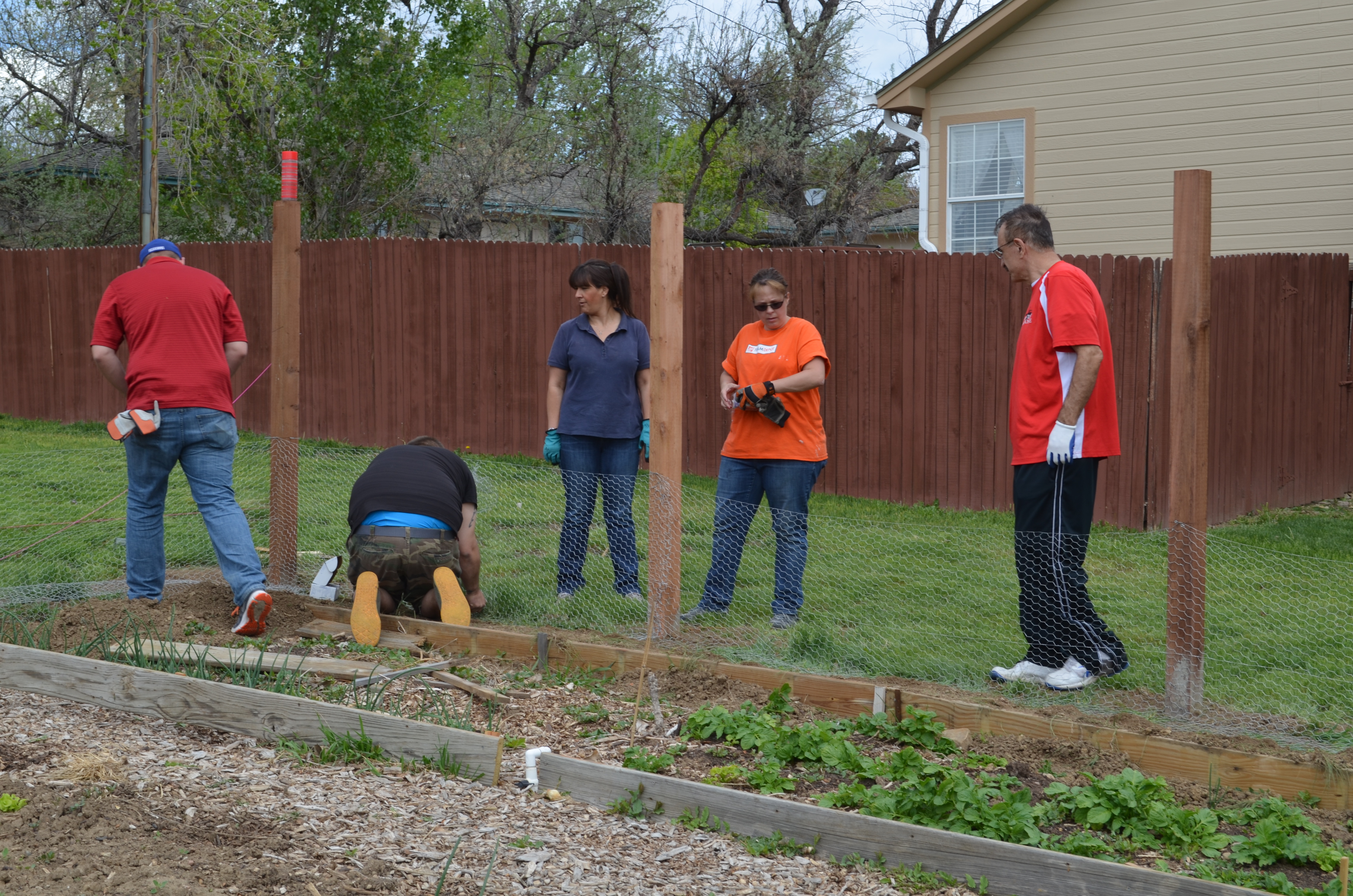 Thanks to Home Depot and Birch munity Garden Volunteers the fence